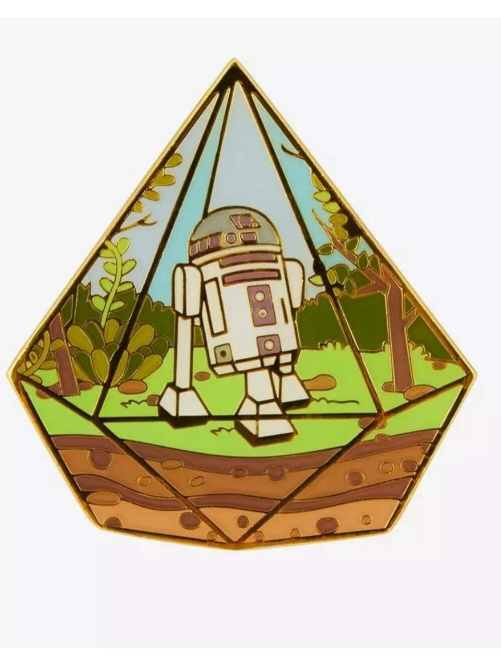 Lounegfly Star Wars R2-D2 Terrarium Enamel Pin
